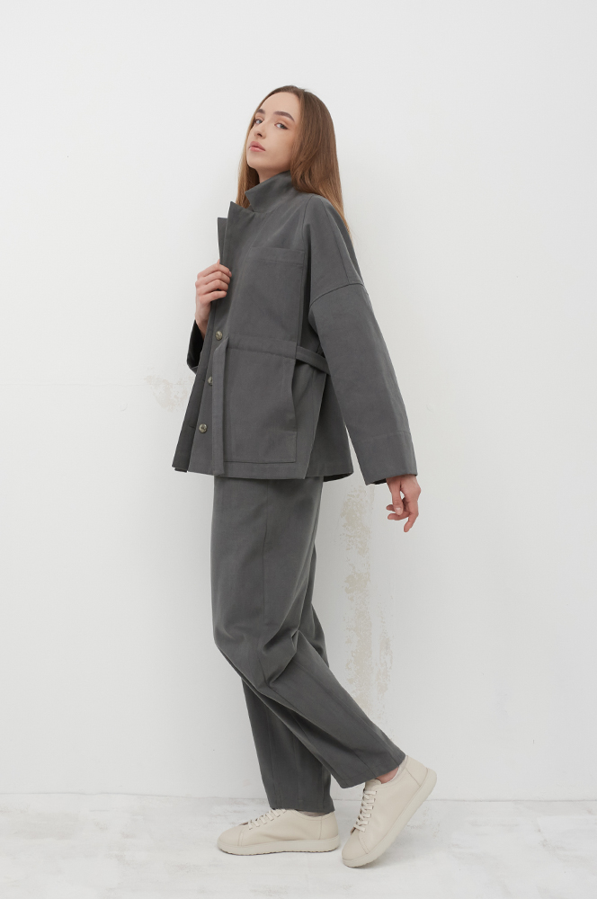 Жакет бавовна димчасто-зелений (ЖА 15/1)